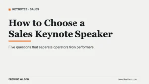 how to choose a keynote speaker