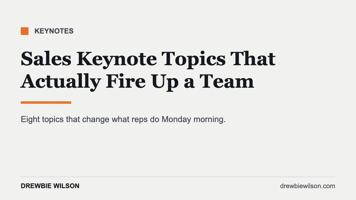 sales keynote topics