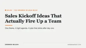 sales kickoff ideas