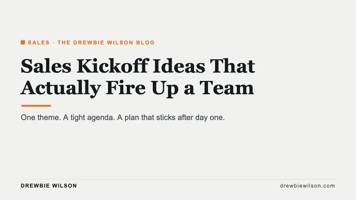 sales kickoff ideas