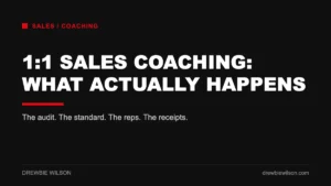 what to expect from 1 on 1 sales coaching week by week