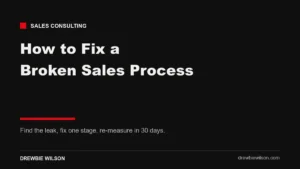 how to fix a broken sales process