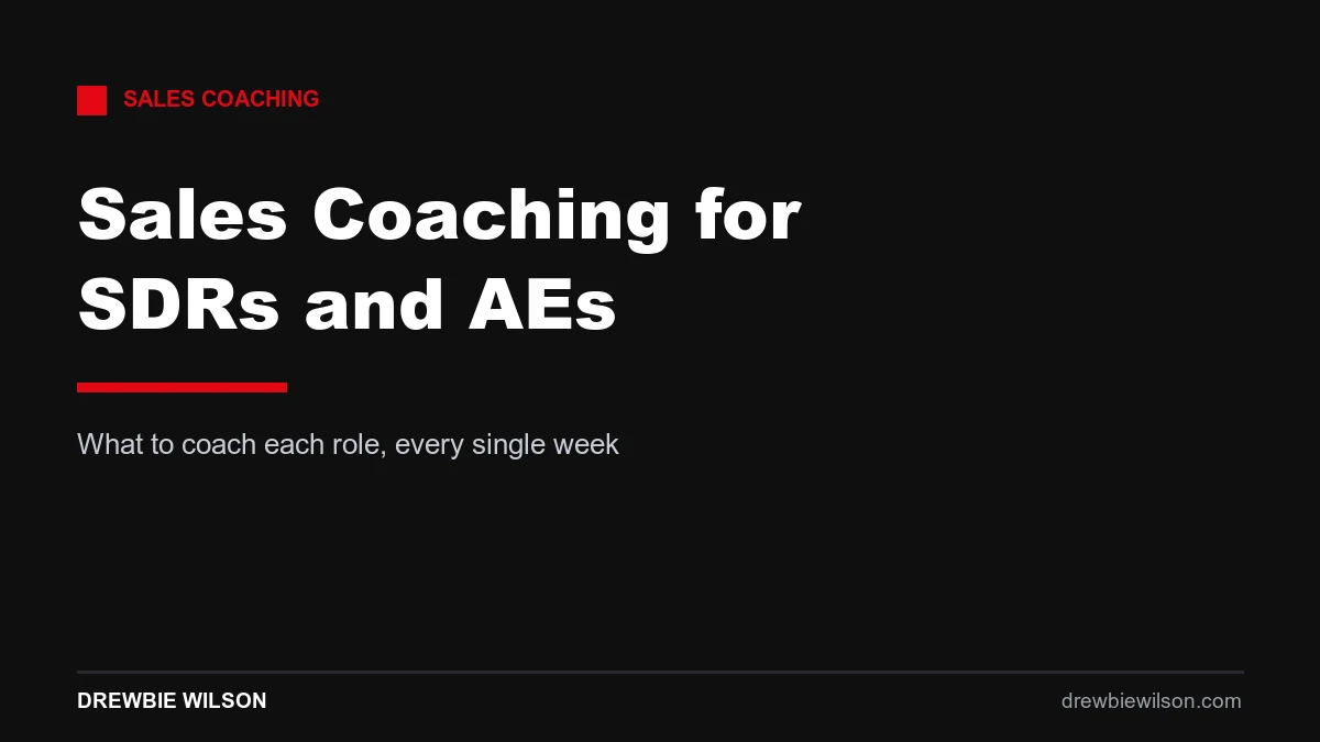 sales coaching for sdrs