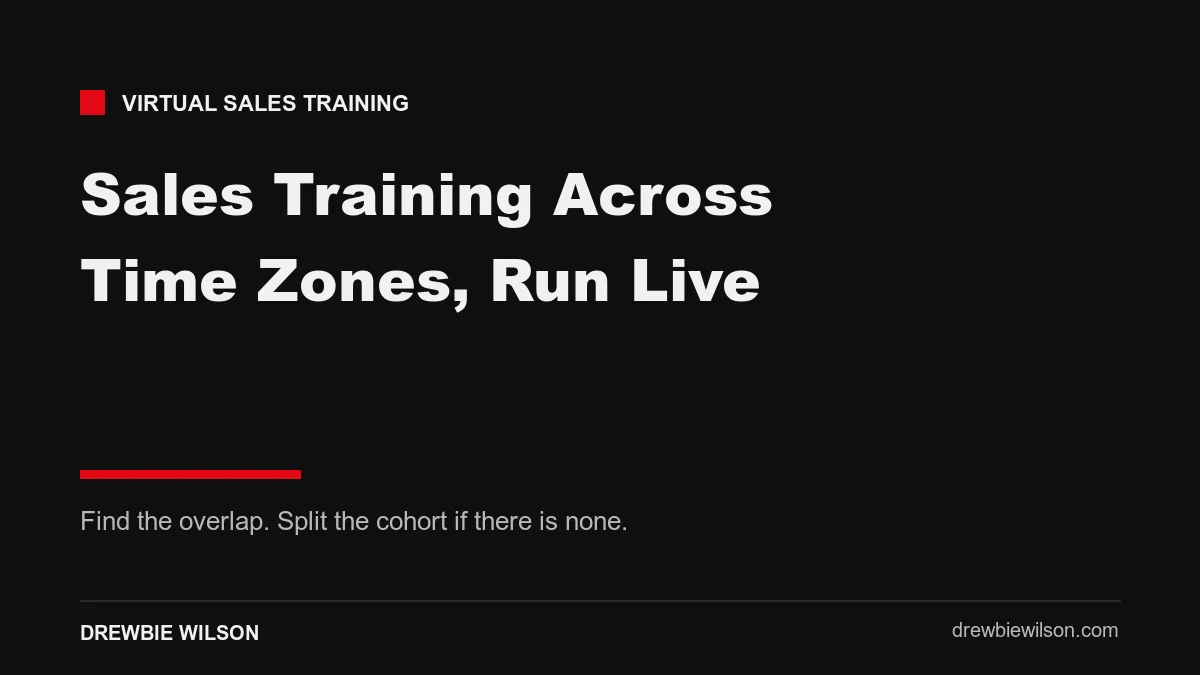 sales training across time zones
